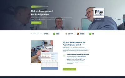 Startseite der von uns gebauten Website für Synka
