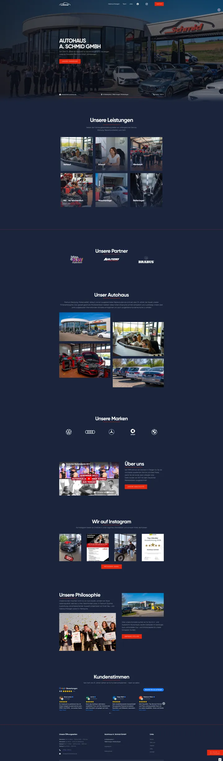 Website von Autohaus A. Schmid